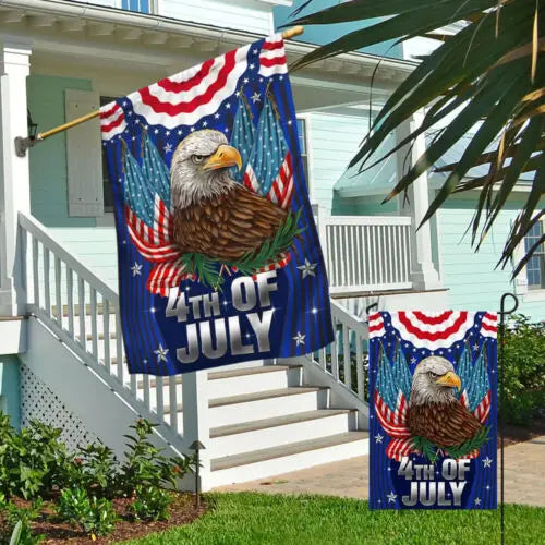 Patriot Eagle 4th of July Garden Flag