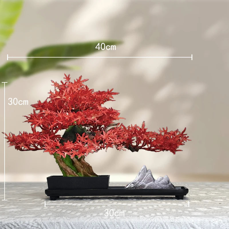 Simulated Welcome Pine Bonsai Ornament