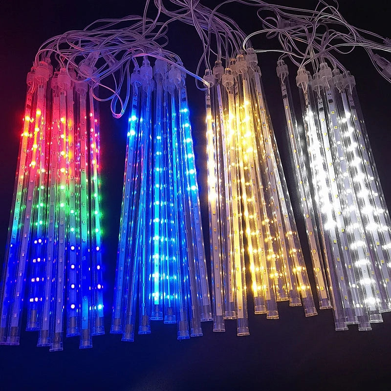 LED Meteor Shower Rain String Lights