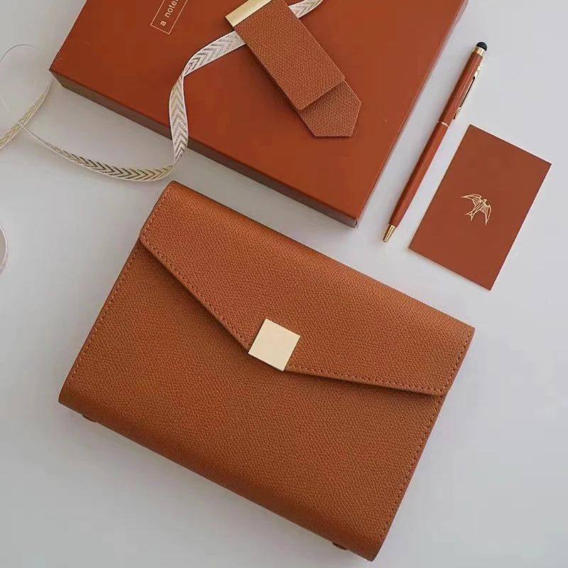 A5 PU Leather Refillable Notebook Planner.