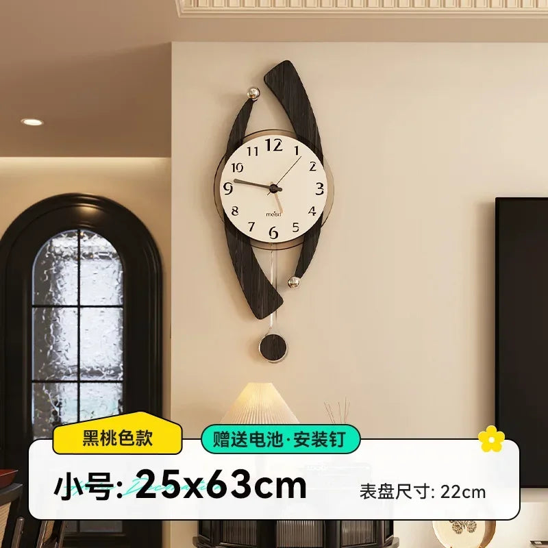 Retro Wooden Wall Clock Decor