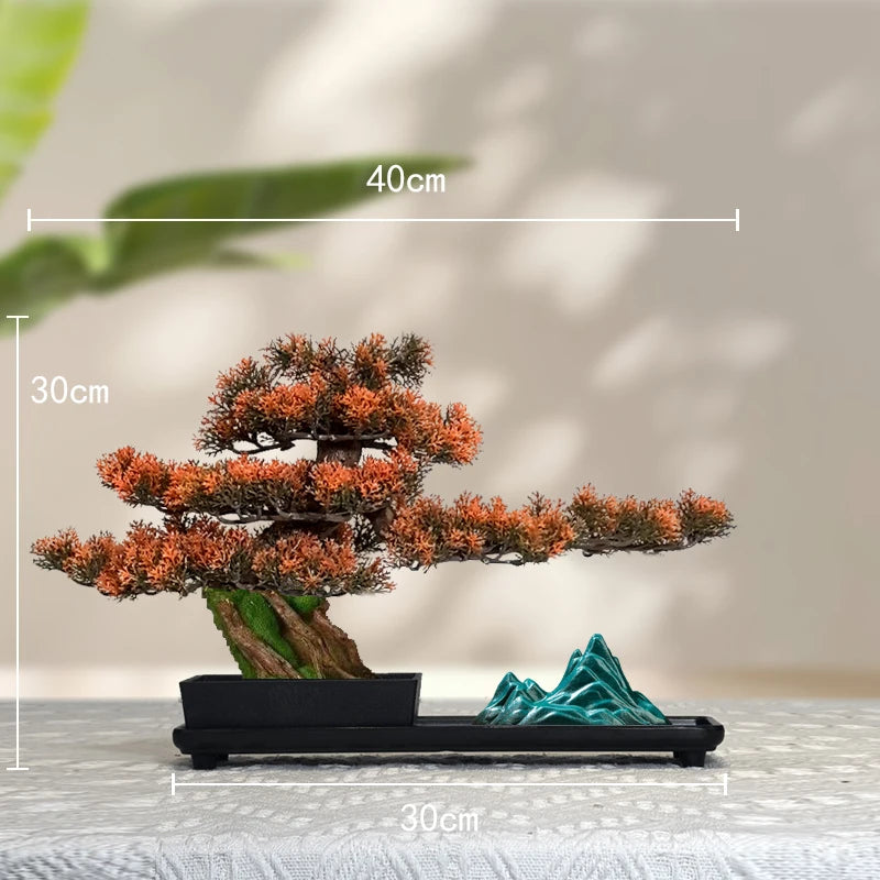 Simulated Welcome Pine Bonsai Ornament