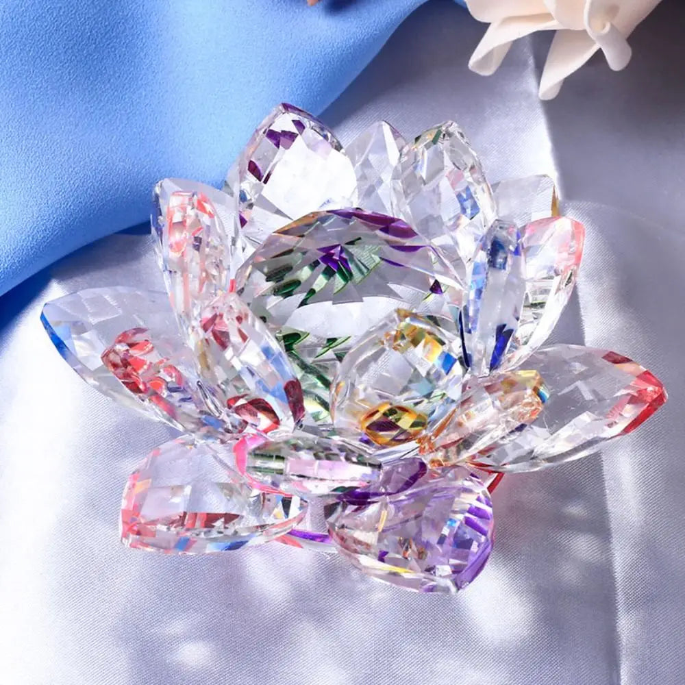 Crystal Lotus Flower Figurine: