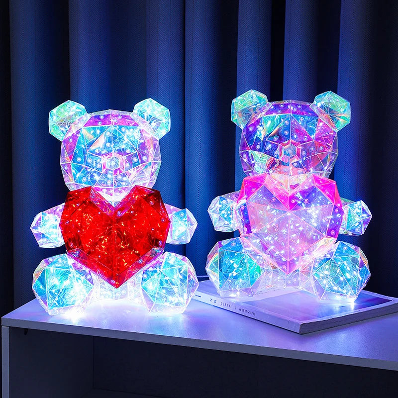 Colorful LED Glowing Bear Lamp