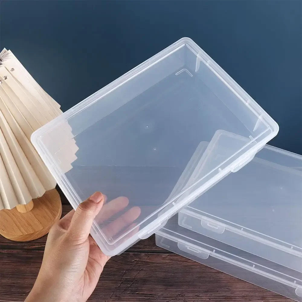 Transparent A4 File Storage Box
