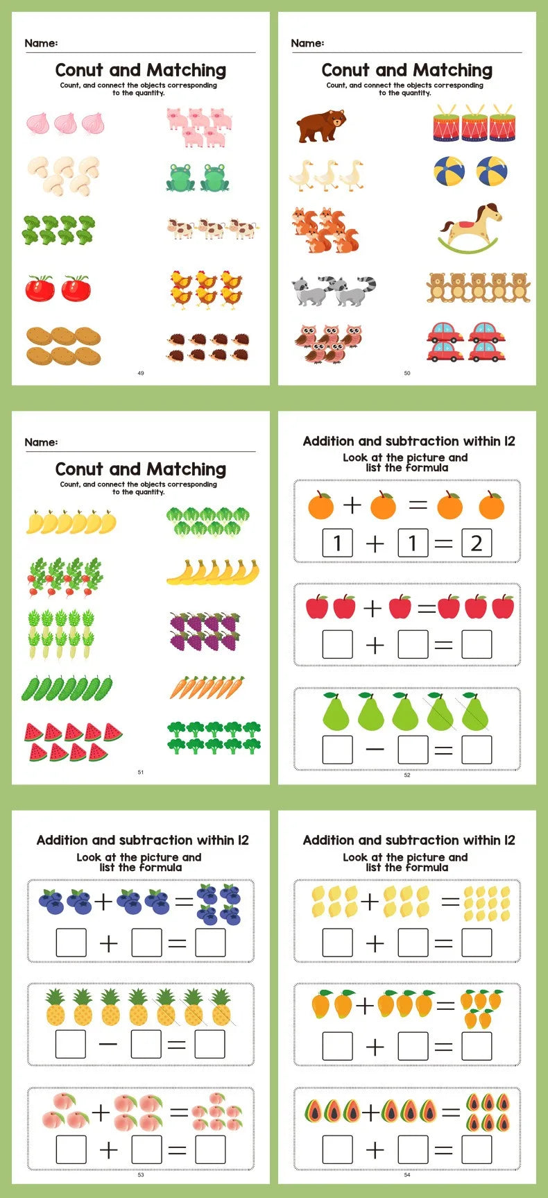 Preschool Logical Thinking Math Workbook