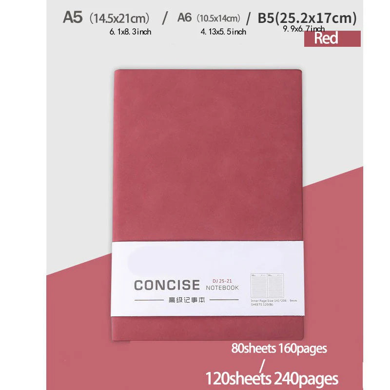 Thickened A5 A6 B5 PU Business Notebook