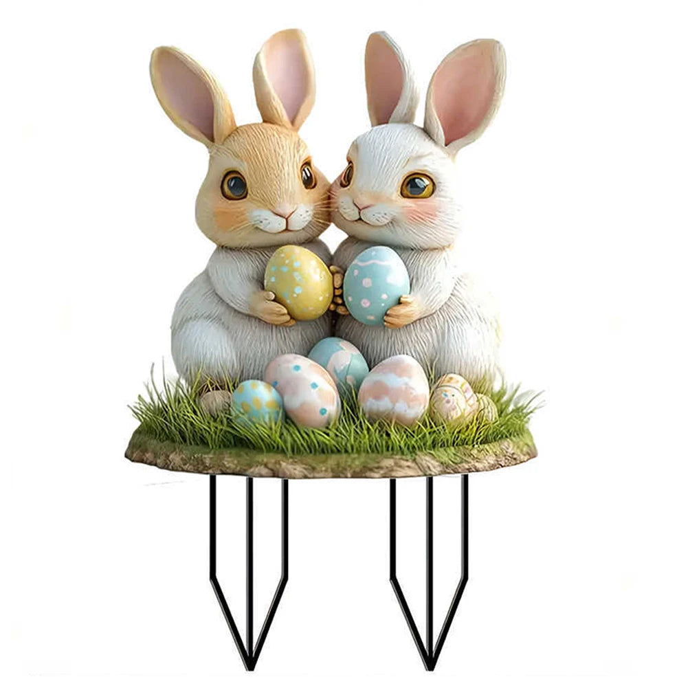 Easter Bunny Acrylic Garden Stake