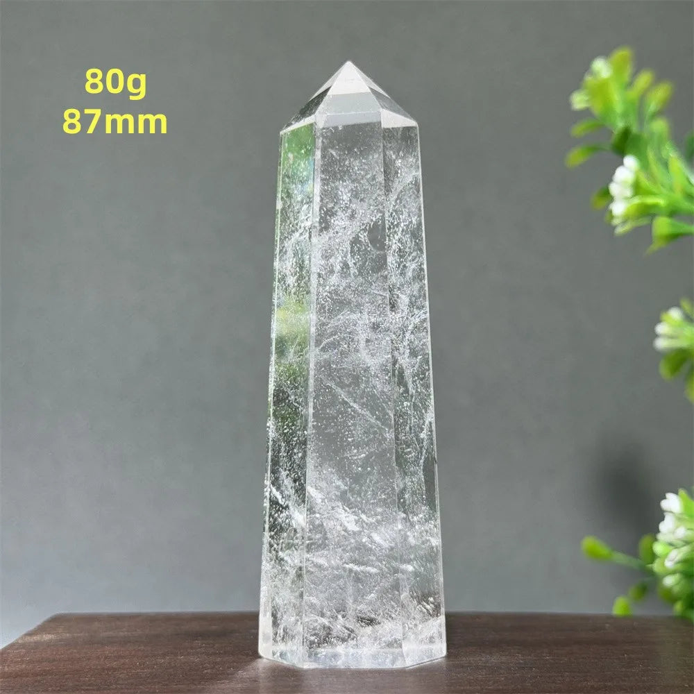 Natural Clear Quartz Crystal Obelisk
