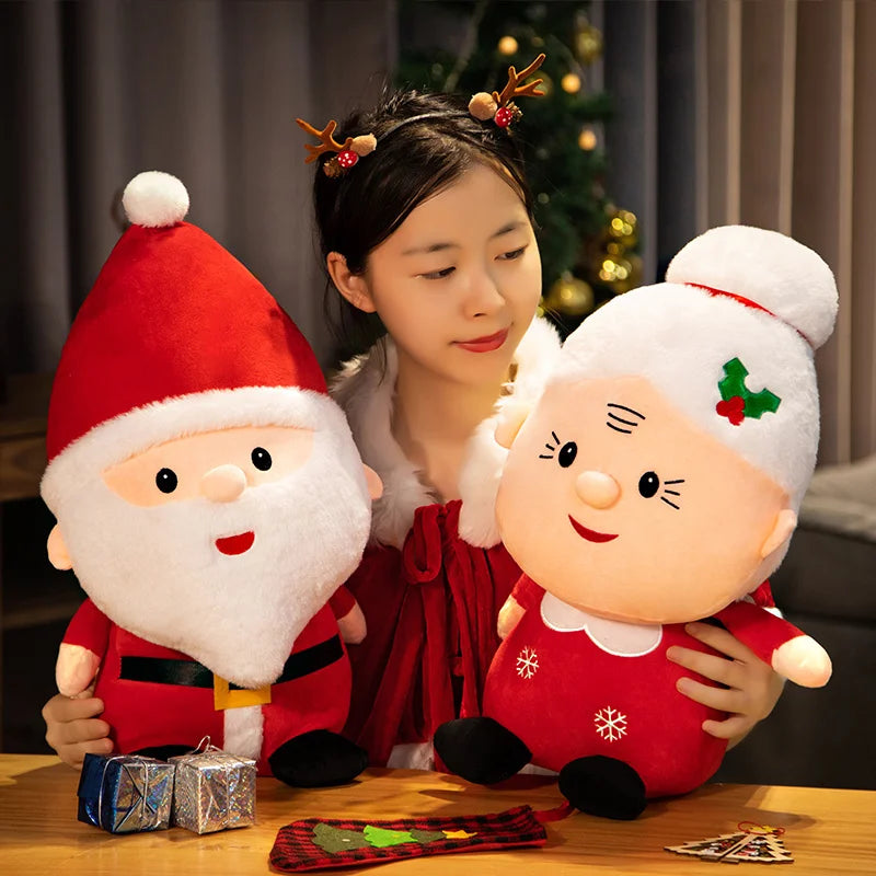 Cute Santa, Snowman & Elk Plush Toys