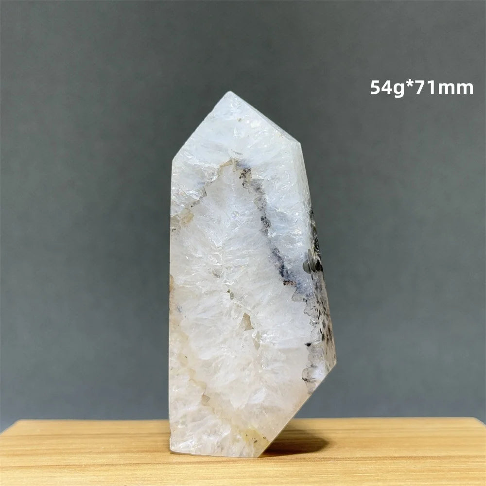 Black Agate Geode Obelisk Crystal
