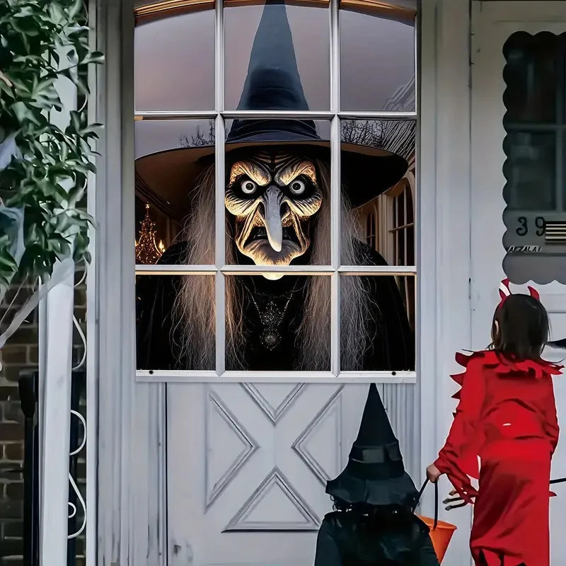 VIKAMA Halloween Witch Door Flag