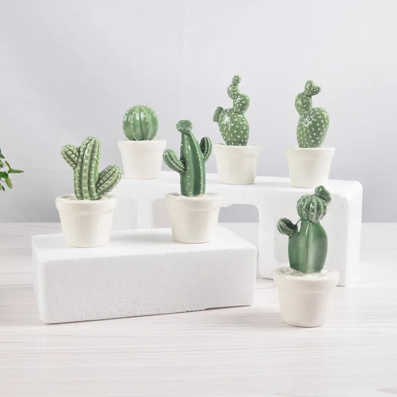 Ceramic Cactus Multi-Potted Decor