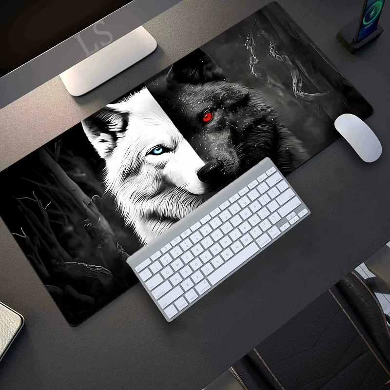 Large Wolf Pattern Gaming Desk Mat