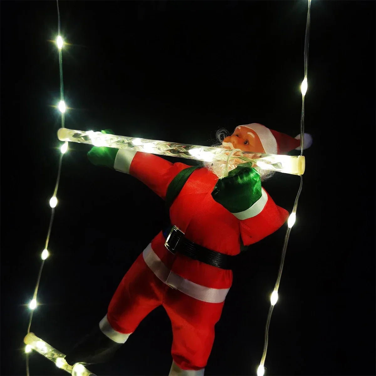 Santa Climbing Ladder Light