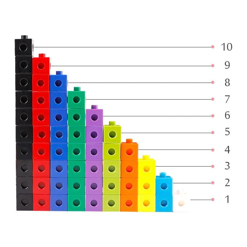 100Pcs Linking Cubes Math Manipulatives: