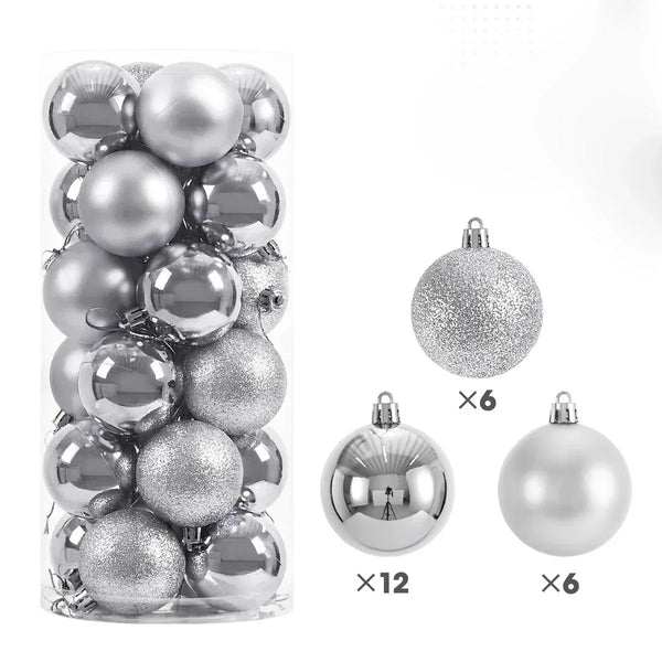 24PCS Christmas Tree Ball Ornaments
