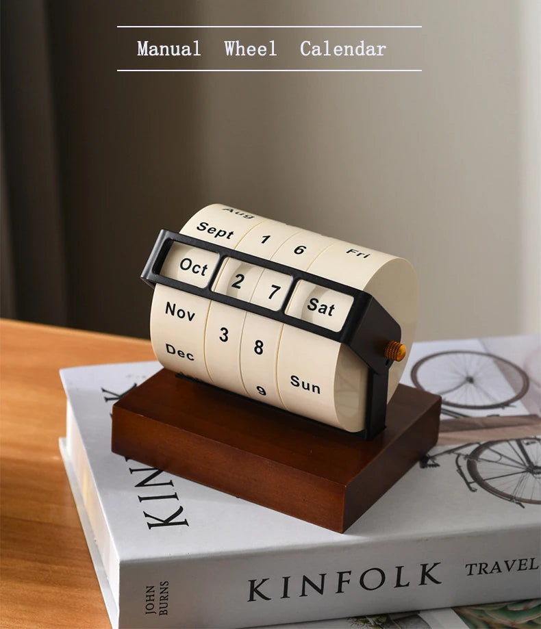 Rotating Wheel Perpetual Desk Calendar