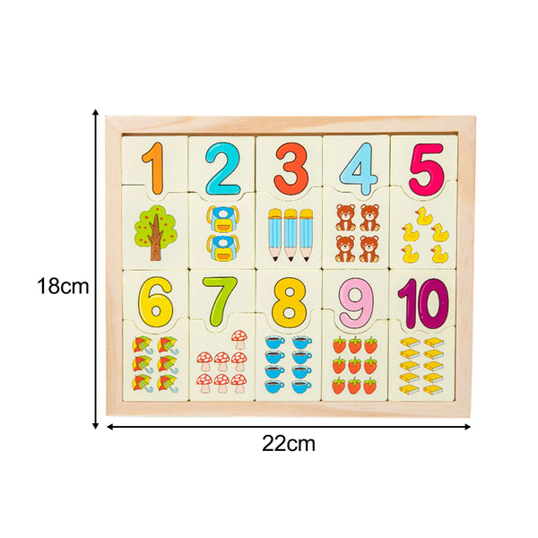 Wooden Counting & Math Puzzle Toy for Kids