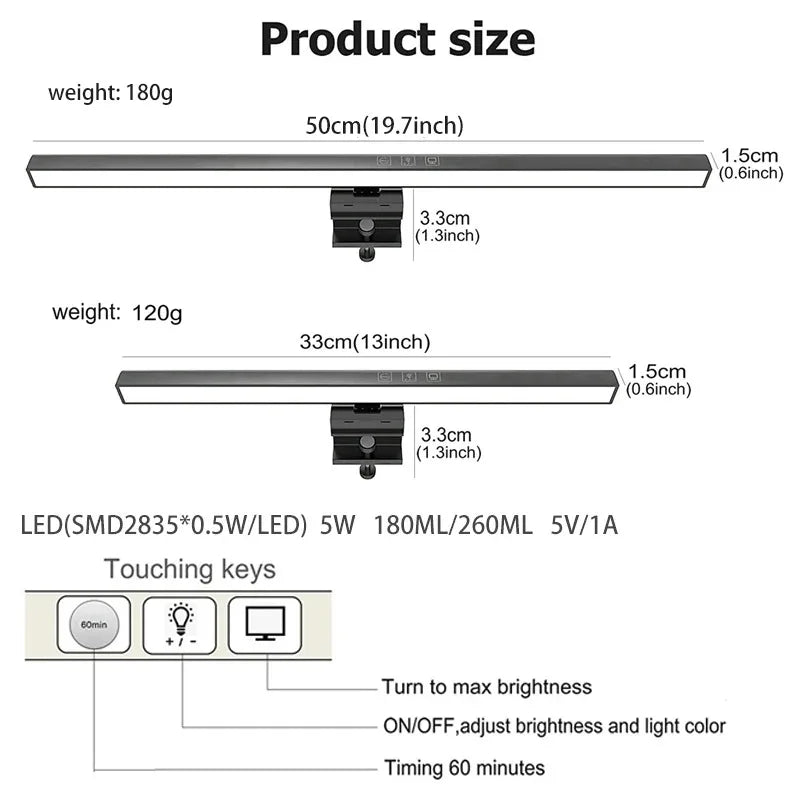 LED Desk Lamp Monitor Light Bar