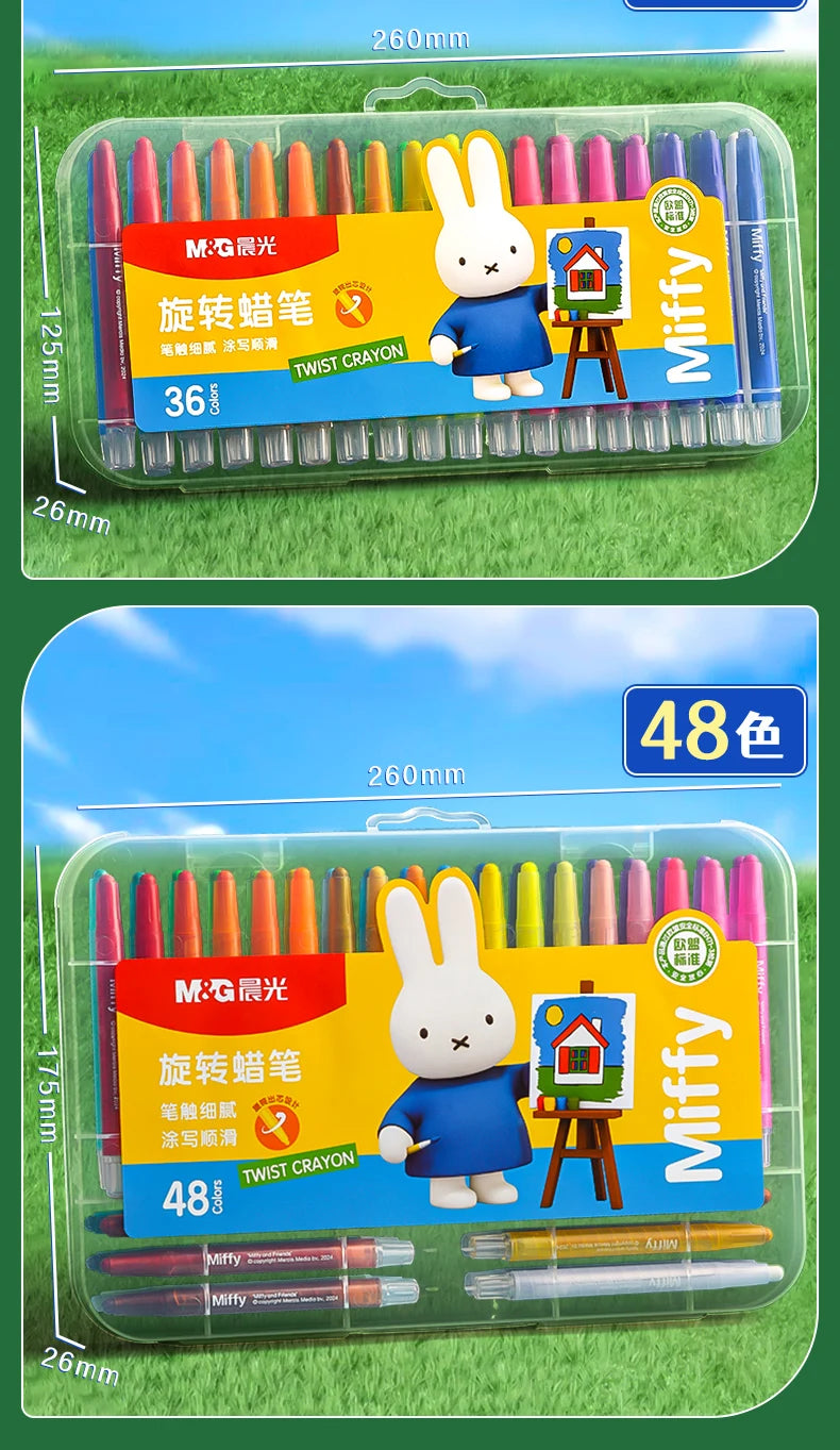 M&G Swivel Crayons & Watercolor Pencil Set: