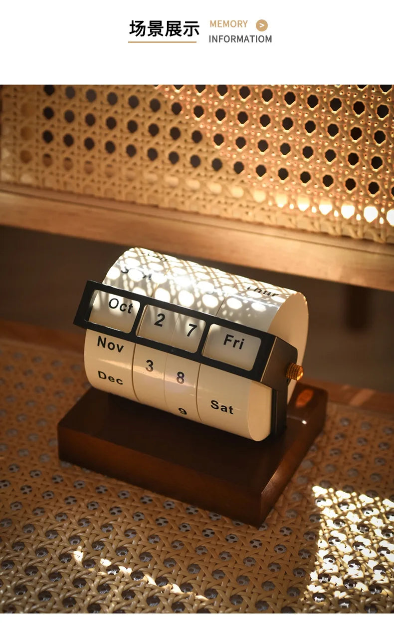 Rotating Wheel Perpetual Desk Calendar