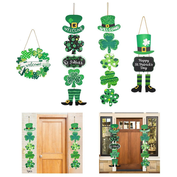 St. Patrick's Day Wooden Hanging Door Sign