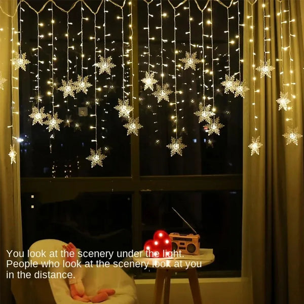 Snowflake Curtain LED Fairy Lights