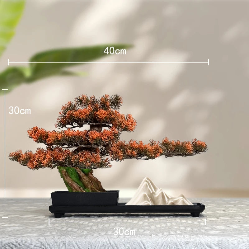 Simulated Welcome Pine Bonsai Ornament