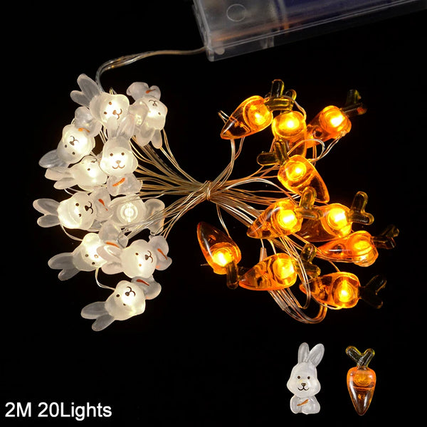 Easter Rabbit & Chick LED String Lights
