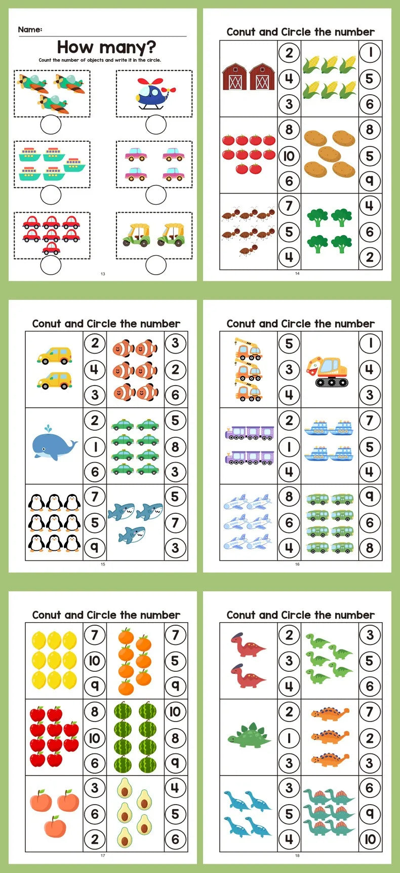 Preschool Logical Thinking Math Workbook