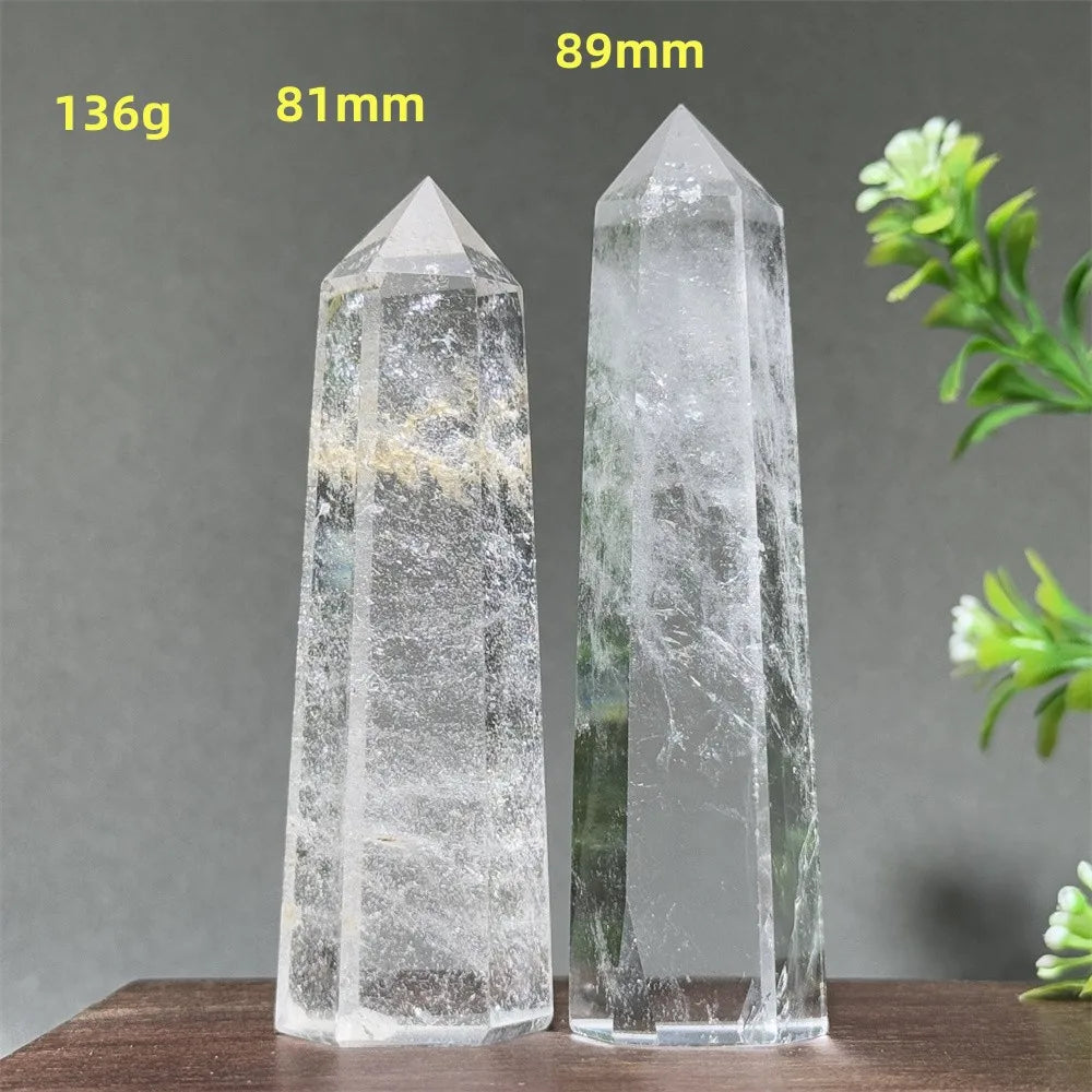 Natural Clear Quartz Crystal Obelisk