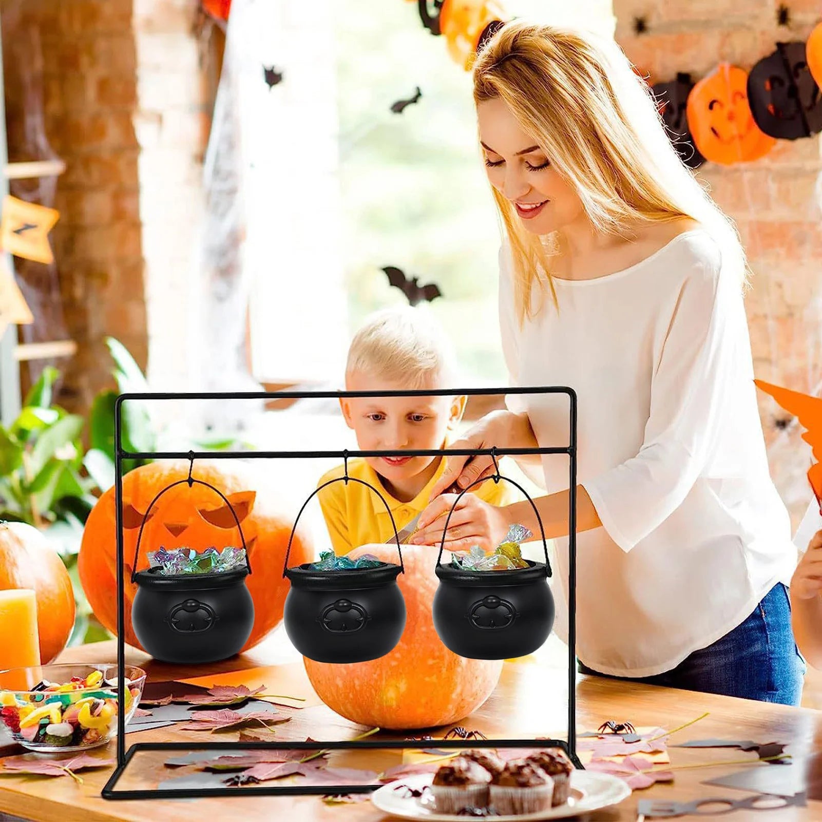 Halloween Candy Cauldron Bowl