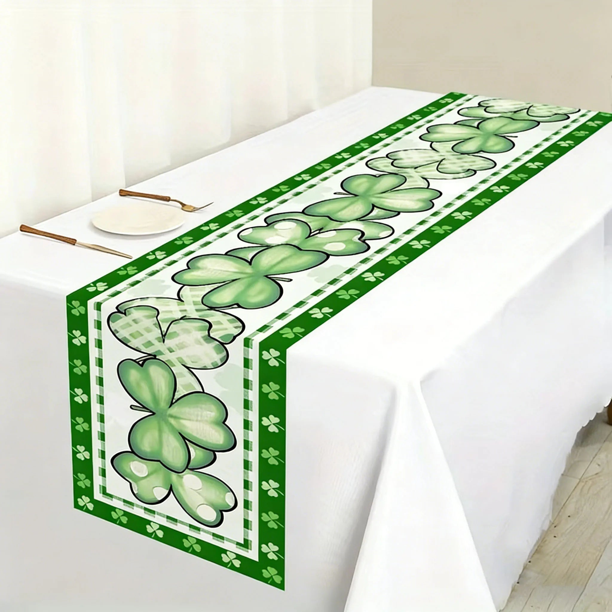 St. Patrick's Day Clover Table Runner