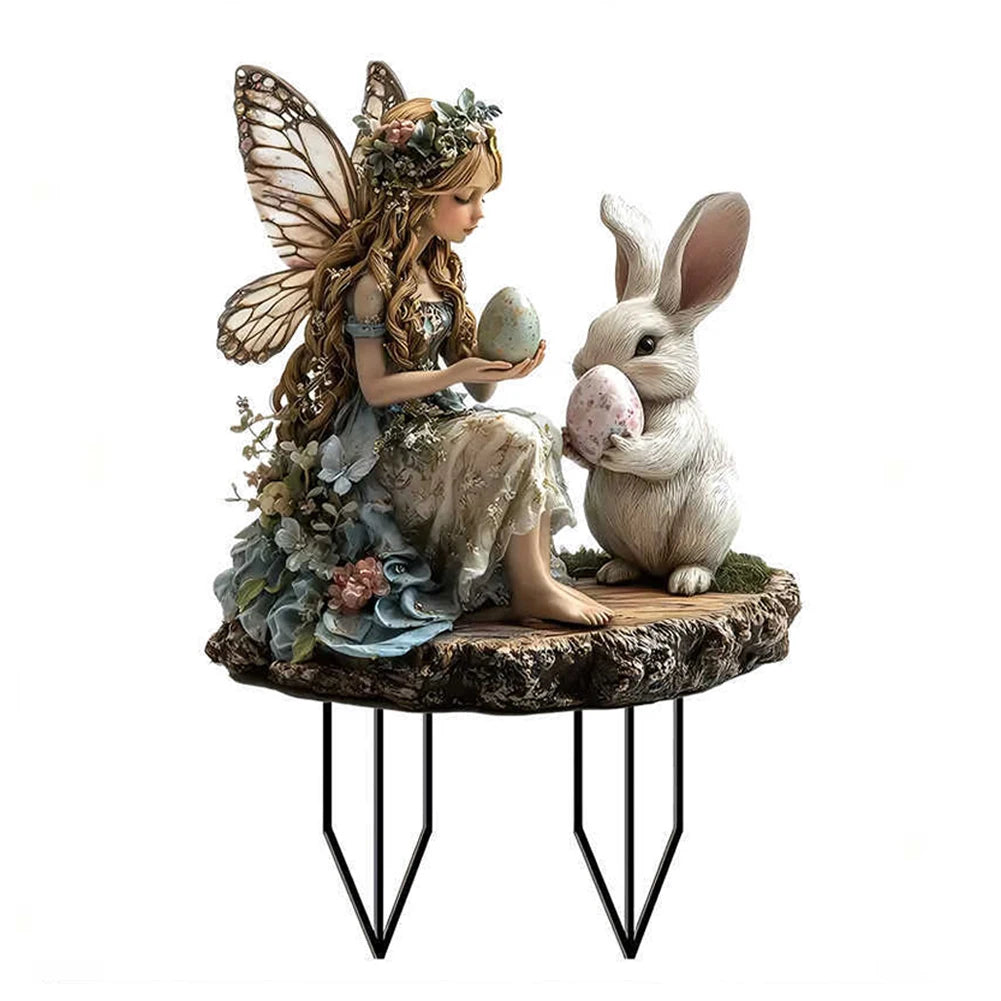 Easter Bunny Acrylic Garden Stake
