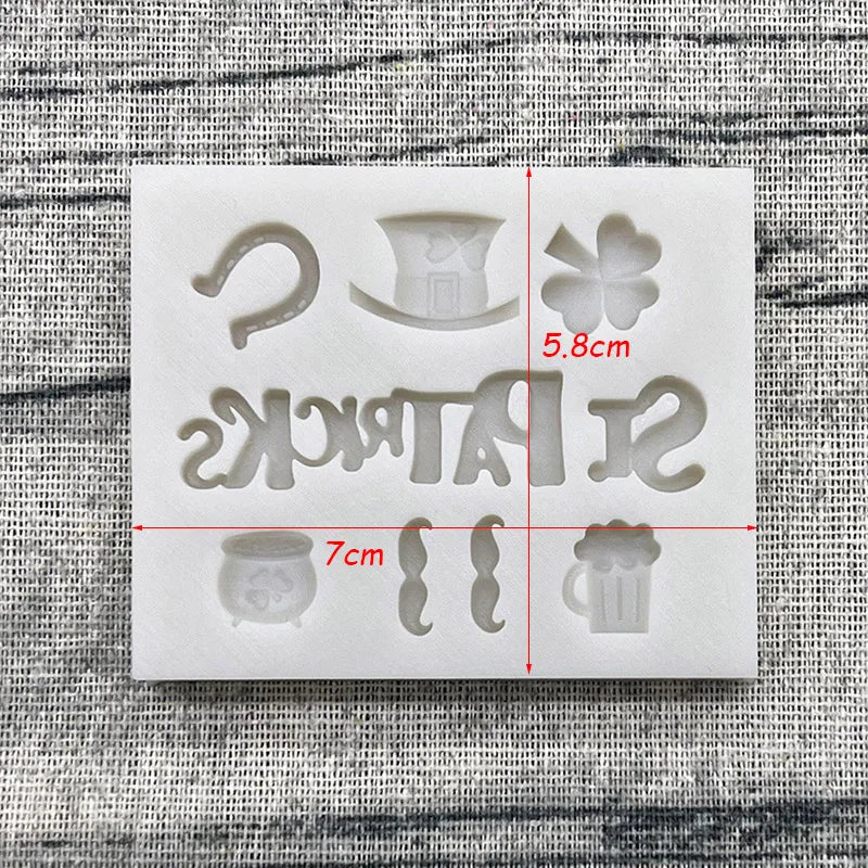 St. Patrick's Day Clover & Horseshoe Silicone Mold