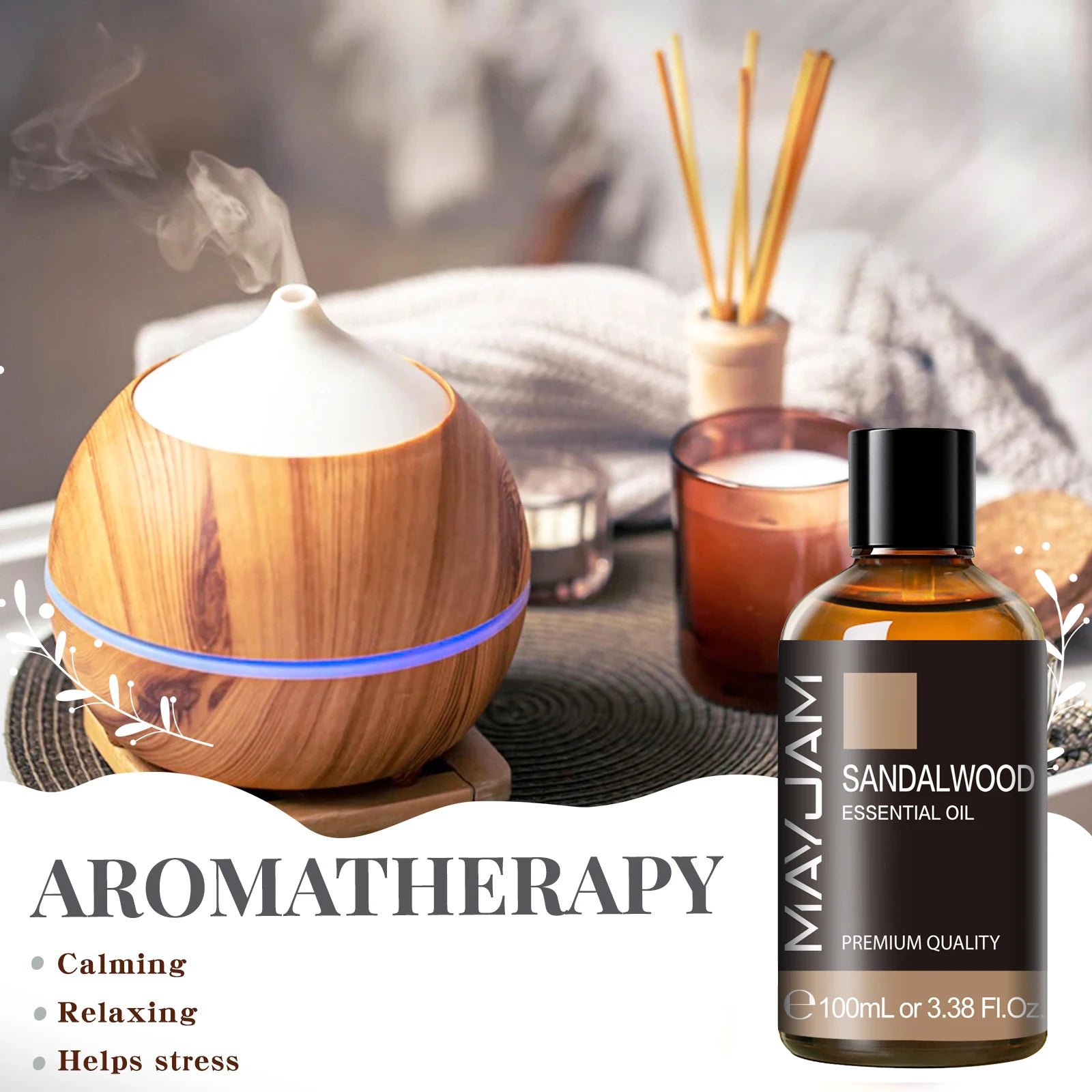 MAYJAM 100ml Essential Oil – Dropper Bottle for Diffusers & Candles