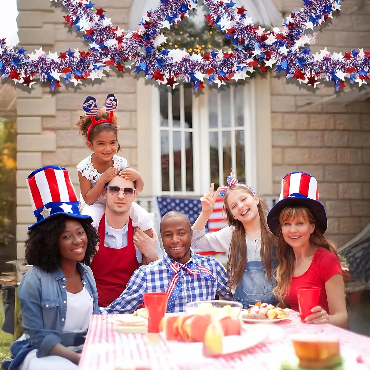 Patriotic Star Garland