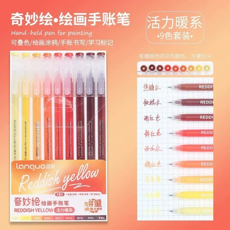 198/6 PCS Morandi Gel Pen Set