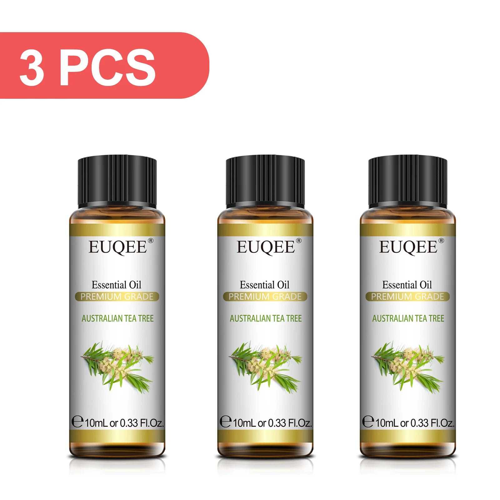 EUQEE 3-Piece Essential Oil Set, 10ml