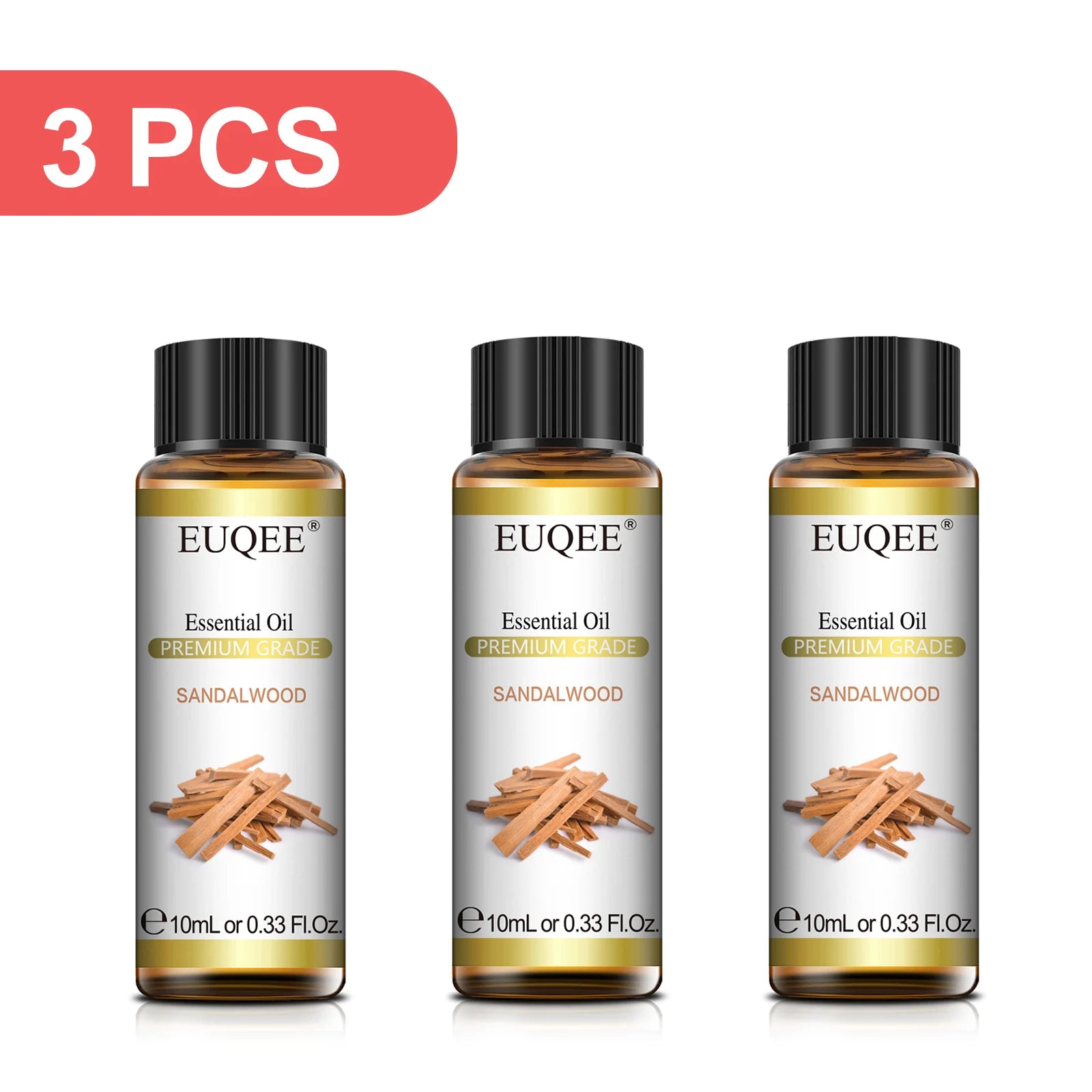 EUQEE 3-Piece Essential Oil Set, 10ml