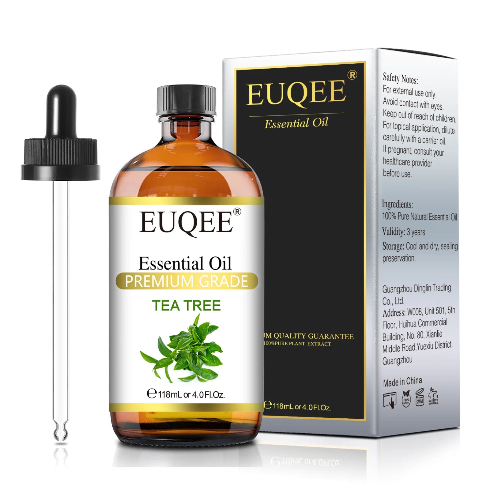 EUQEE 118ml Essential Oil with Glass Dropper