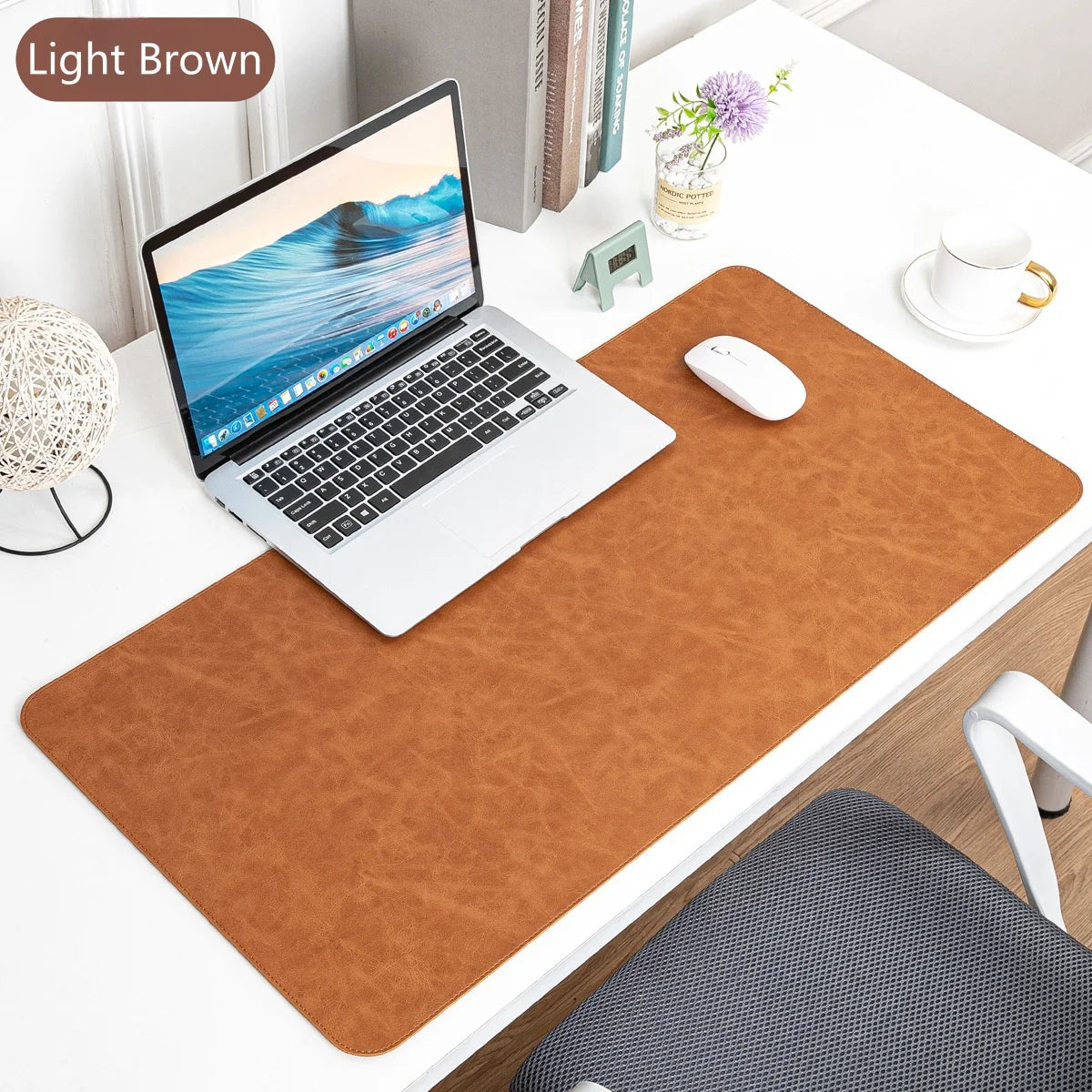 Waterproof PU Leather Desk Mat & Mouse Pad
