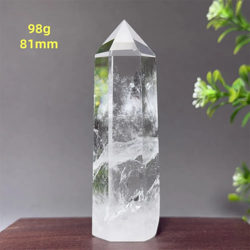 Natural Clear Quartz Crystal Obelisk