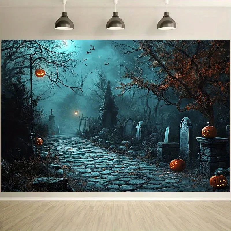 Halloween Cemetery Tapestry