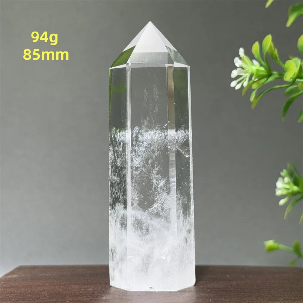 Natural Clear Quartz Crystal Obelisk