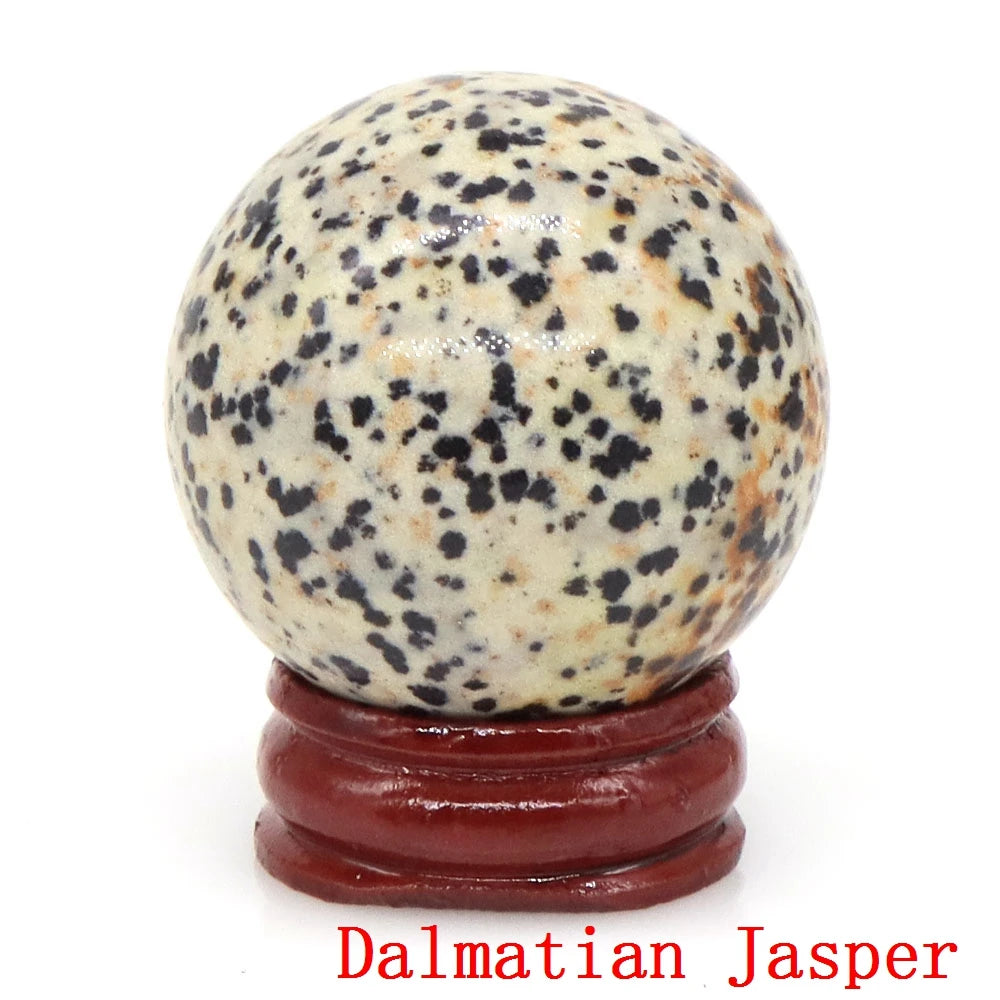 Natural Gemstone Crystal Ball with Stand