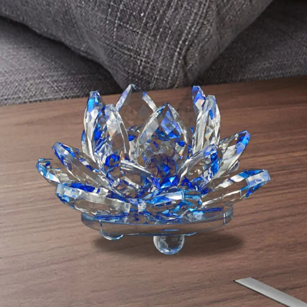 Crystal Lotus Flower Figurine: