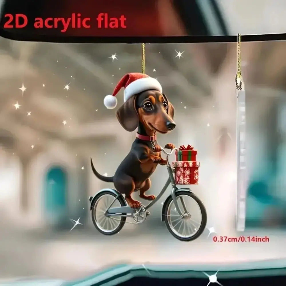 Acrylic Dachshund Christmas Ornament