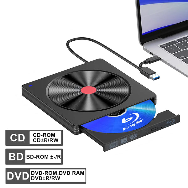 Portable External Blu-ray Drive USB 3.0/Type-C